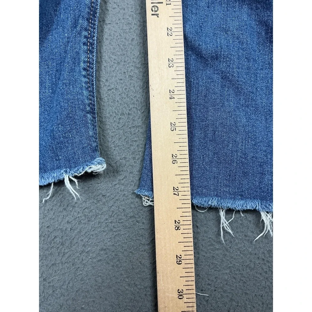 American Eagle Super High-Rise Baggy Wide Leg Jeans Womens 4 Short Distressed